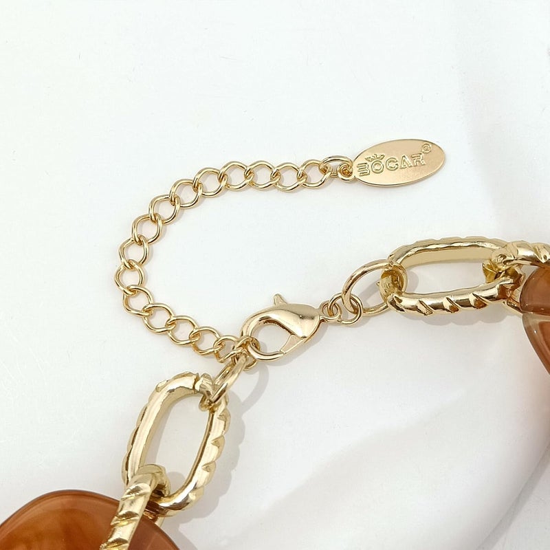 Bocar Statement Chunky Acrylic Cuban Choker Necklace Fashion Bib Collar Chain Necklace for Women(NK-10666) - Image 4